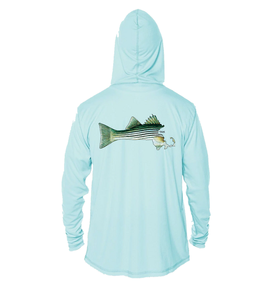 Massachusetts Striper Solar Tech L/S Hoody | Sea Blue