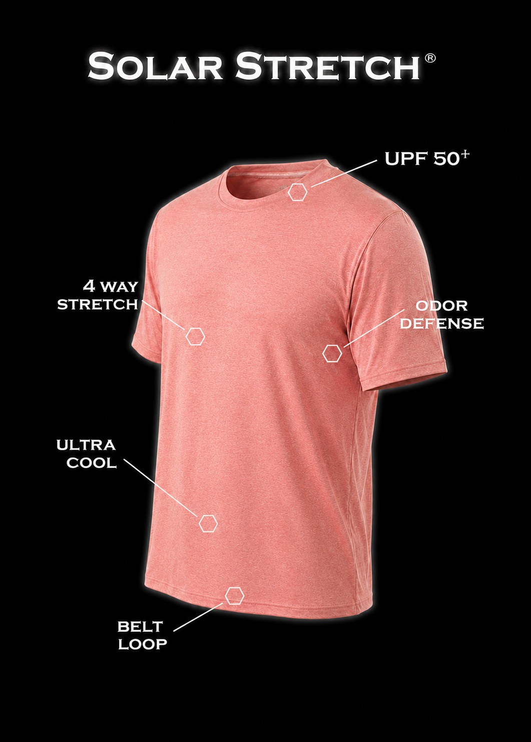 Solar Stretch® Performance T-Shirt | Maroon