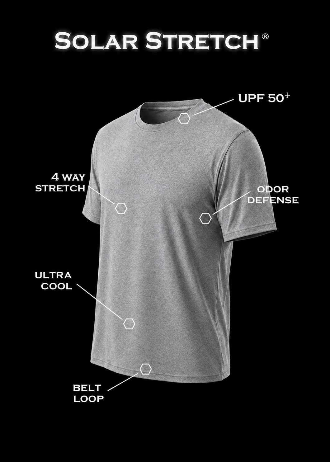 Solar Stretch® Performance T-Shirt | Grey